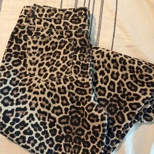 Leopard print mom jeans , medium, new without tags